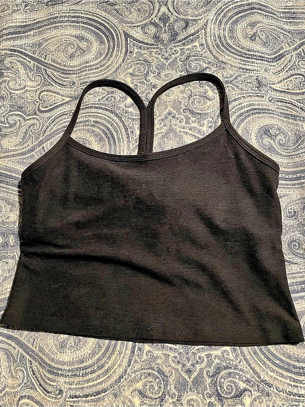 Beyond Yoga Spacedye Slim Racerback Cropped Tank dark grey Medium